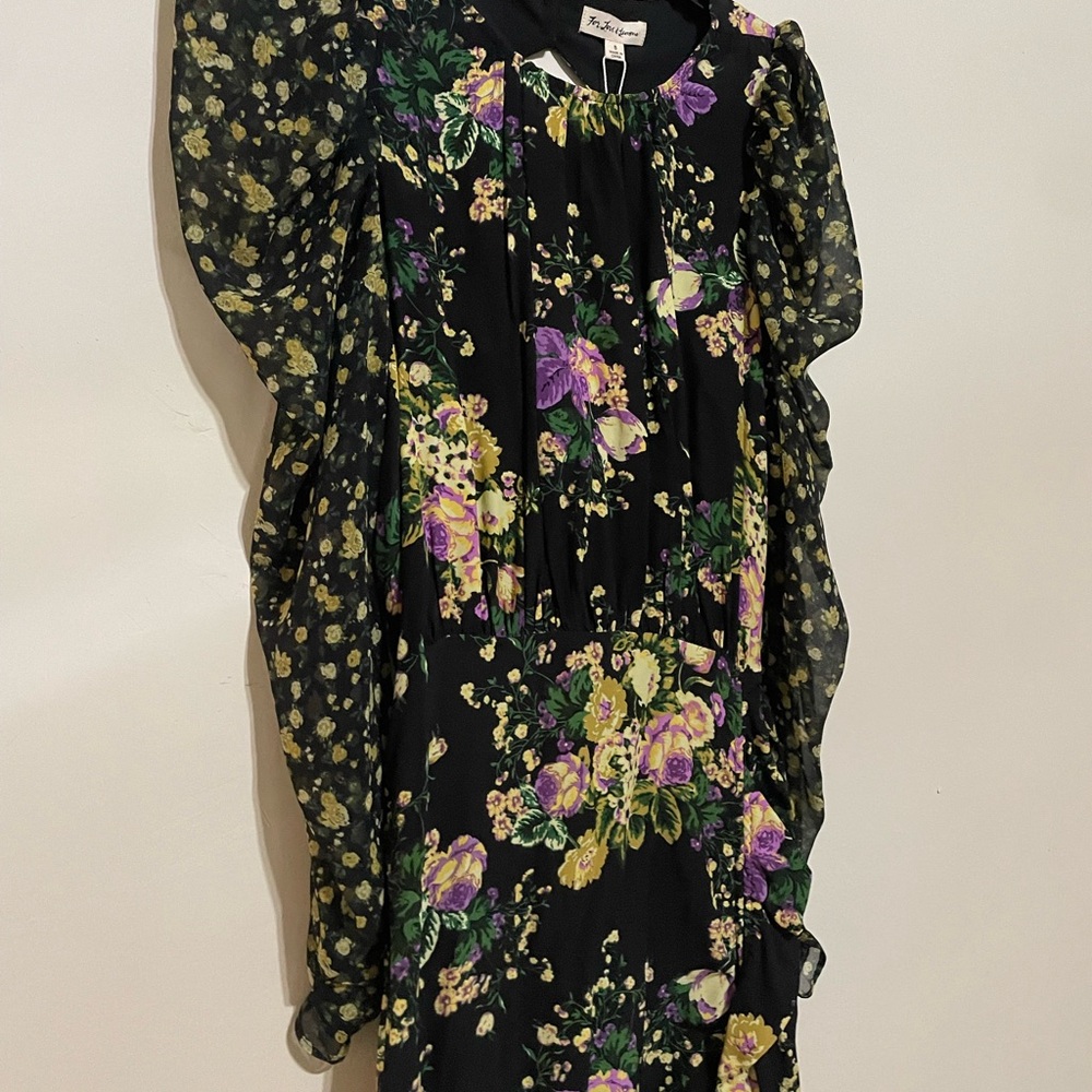 Floral Puff Sleeve Dress - Picture 6 of 7